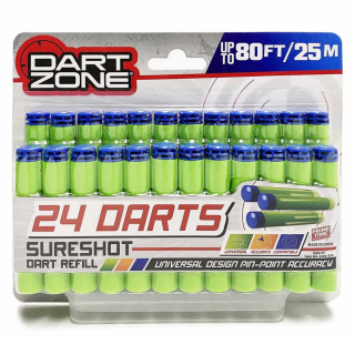 Juguete Pack De Recarga Dart Zone 24 Dardos