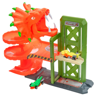 Juguete Pista De Autos Teamsterz Playset Garage De Serpiente + 2 Autos Metal
