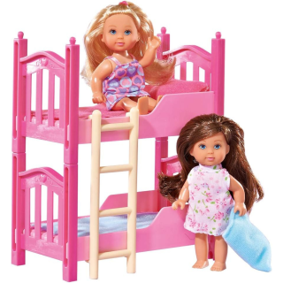 Muñeca Evi Love Cama De 2 Pisos + Accesorios Set De Juego