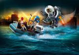 PLAYMOBIL CITY ACTION: Policia con Mochila Propulsora y Barco