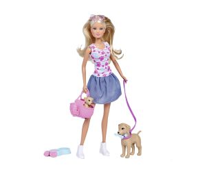 MUÑECA STEFFI LOVE Paseadora de Perritos + Acc.