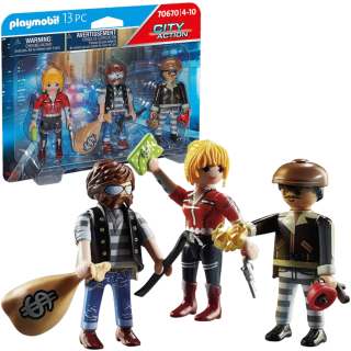 Playmobil Figura De Colección City Action 3 Ladrones