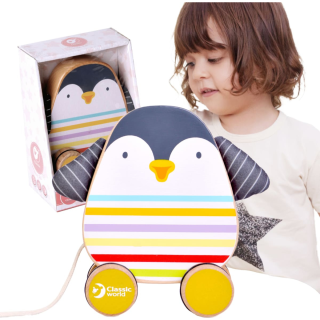 Juguete De Bebé Classic Wordl Pingüinito Para Jalar Infantil