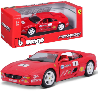 Auto de Colección Bburago 1:24 Ferrari Racing F355 Challenge Rojo #11