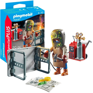Playmobil Figura De Colección Special Plus Soldador Con Equipo