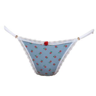 Bikini Camille celeste floreado