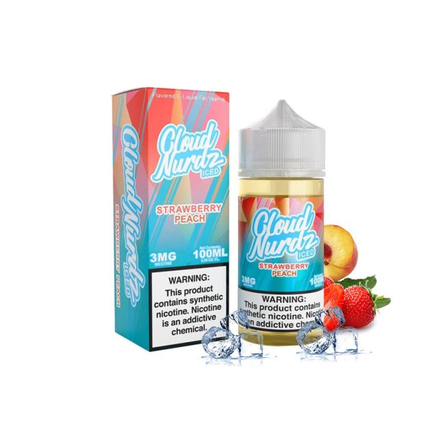 CLOUD NURDZ ICED  STRAWBERRY PEACH 100 ML