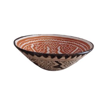 Plato hondo con diseño kené
