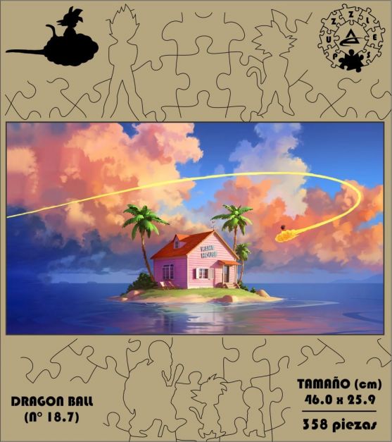 ROMPECABEZA MADERA MDF DRAGON BALL 18.7 (358 PZAS)