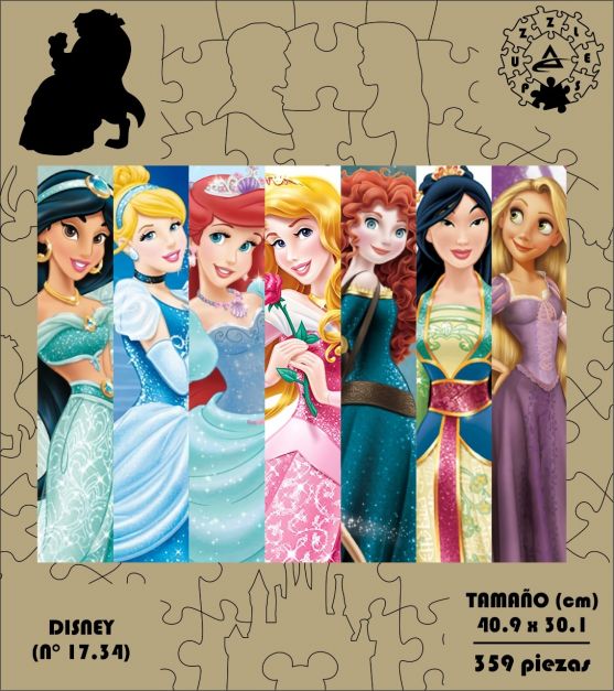 ROMPECABEZA MADERA MDF DISNEY 17.34 (359 PZAS)