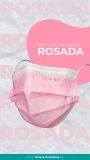 Mascarilla rosada con elástico - caja de 50 unidades