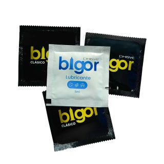 BIGOR PREMIUM / 3 PRESERVATIVOS CLÁSICO + SACHET LUBRICANTE AROMA MENTA