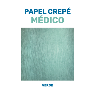 PAPEL CREPADO GRADO MÉDICO (VERDE)  - CAJA X 200 UDS