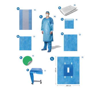 Paquete quirúrgico para laparotomía (estéril)