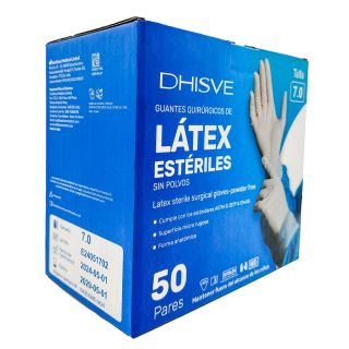 GUANTES QUIRÚRGICOS ESTÉRILES DE LÁTEX ( CAJA X 50 PARES)