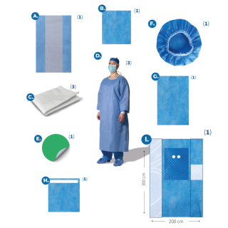 Paquete hemodinámica/femoral (estéril)