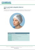 Gorro quirúrgico plegable blanco - Paquete de 100 U