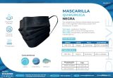 Mascarilla quirúrgica adulto negra - Caja 50 unidades
