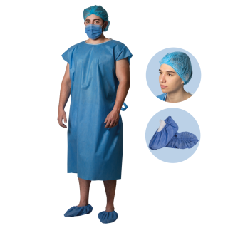 Kit bata paciente talla estándar