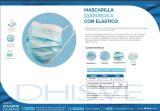 Mascarilla celeste con elástico - caja 50 unidades