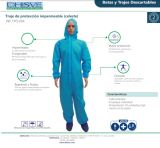 Traje impermeable transpirable celeste - unidad