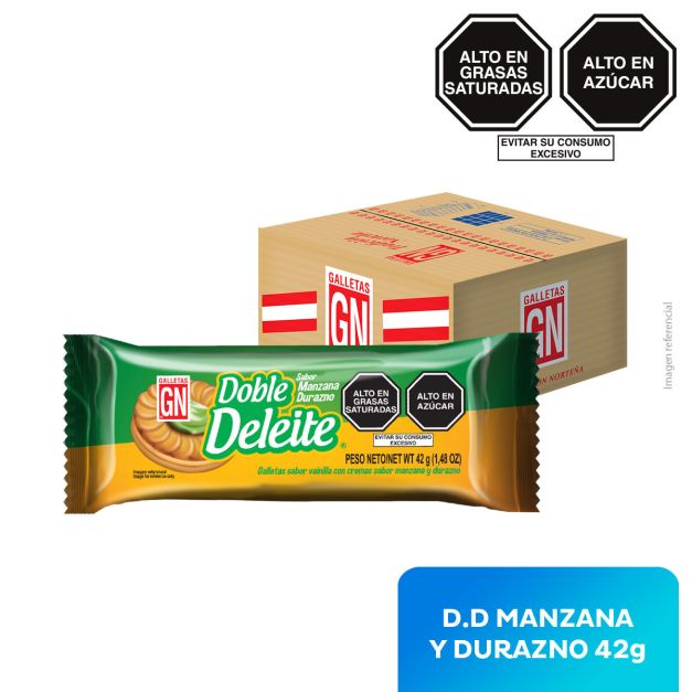 Caja GALL. EIGHT PACK D.D. X 6 DE MANZANA & DURAZNO X 40 PQTS. GN