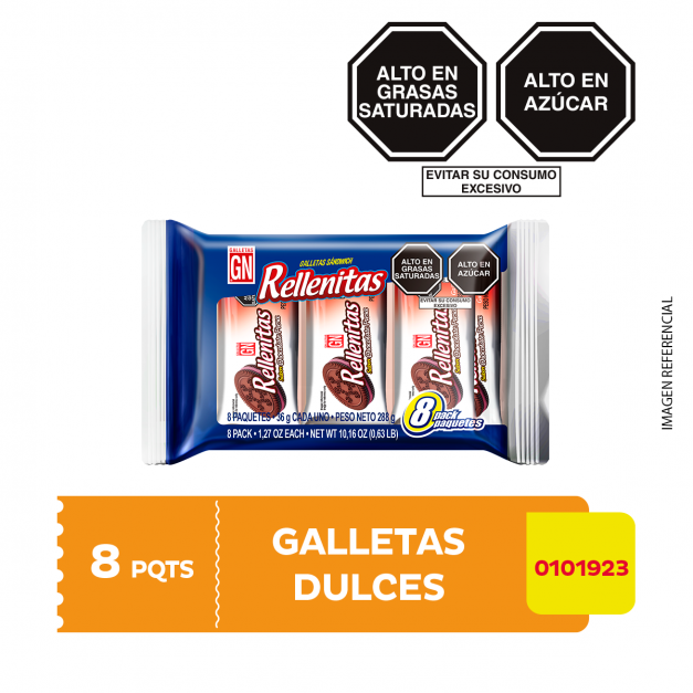 Pack Rellenitas sabor Chocolate y Fresa