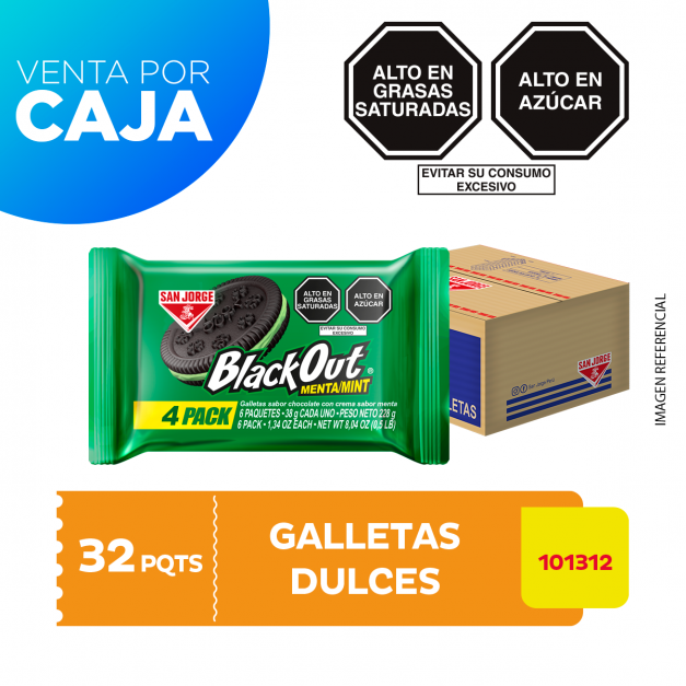 Caja de Galletas Black Out Menta  San Jorge