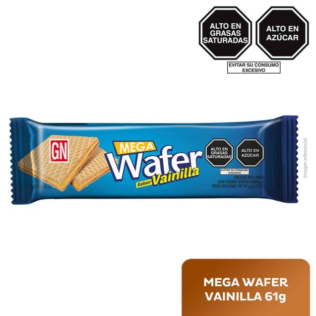 Mega Wafer Sabor Vainilla x 61gr - GN