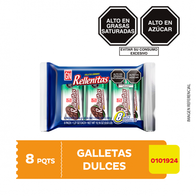 Pack Rellenita sabor Chocolate y Menta GN