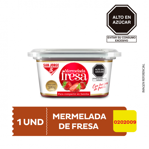 Mermelada de fresa pote x 320g - San Jorge