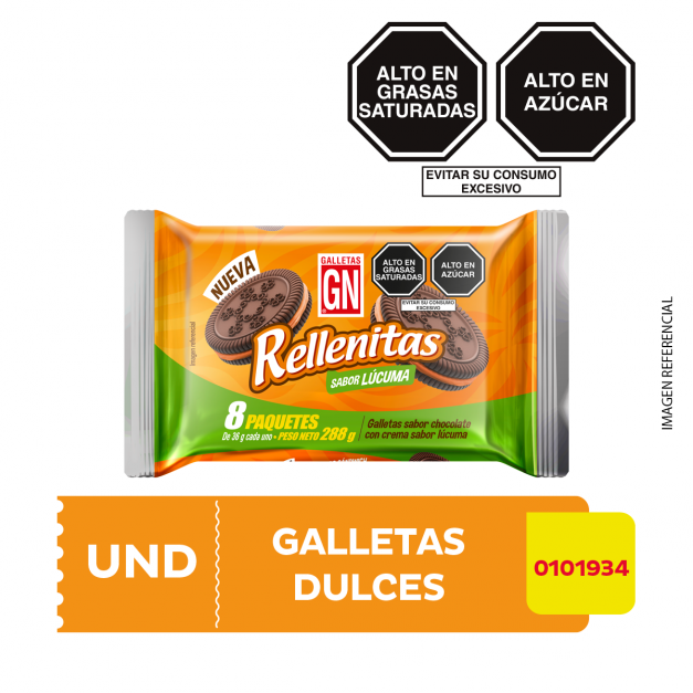 Pack Rellenitas sabor Lúcuma