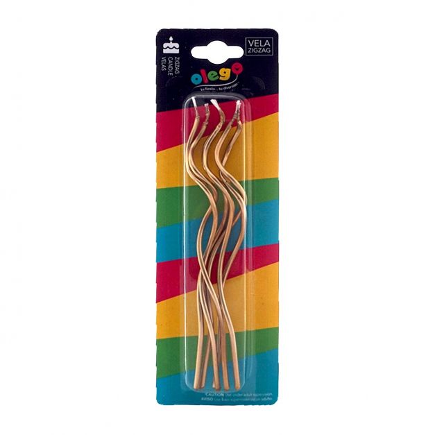 Velas ZigZag Oro Olego x6