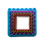 Cortadores de Plástico Cuadrados Liso y Blonda x 5und