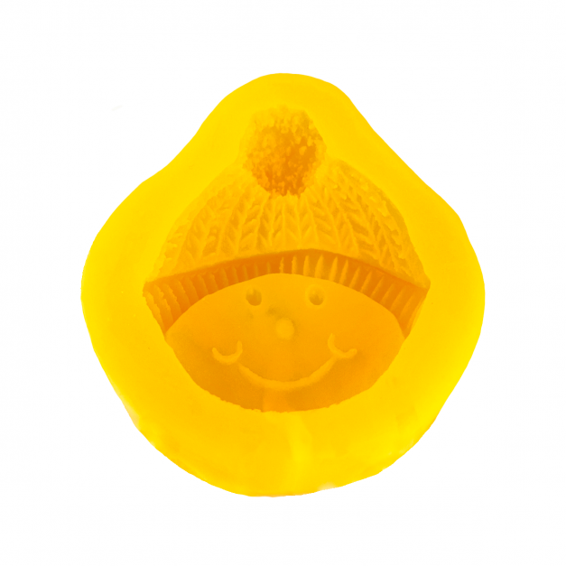 Molde De Silicona Cabeza Muñeco Nieve Navidad