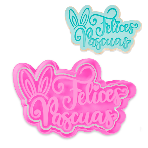 Cortador y Stamp Felices Pascuas