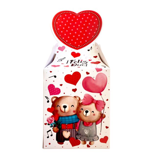 Caja Box Grande Oso Pareja San Valentín