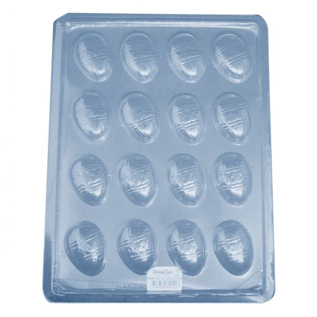 Molde Plástico Huevos de Pascua con Diseño x16