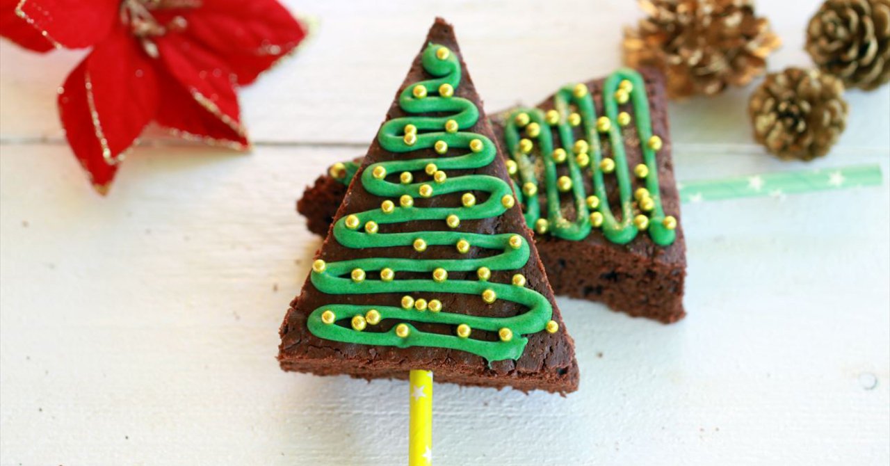 ¡Árbol de brownie para Navidad!