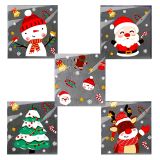 Set de 10 Bolsas Transparentes Autoadhesivas Navidad