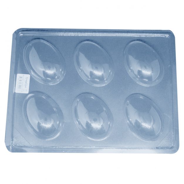 Molde Plástico Huevos de Pascua x6