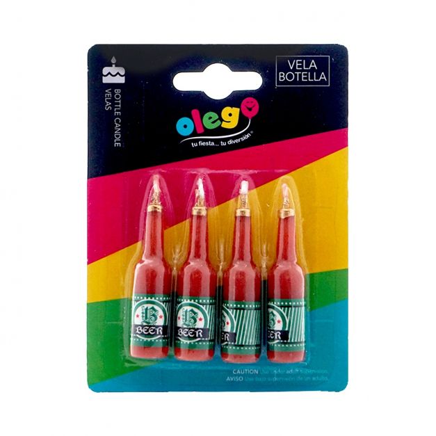 Velas Botella Olego x4