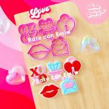 Cortador y Stamp Set 5 Amor San Valentín