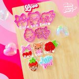 Set de 5 Cortador y Stamp Cupcake Love