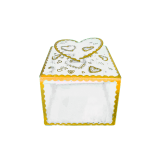 Caja PVC 2217 Cuadrada Bautizo Dorado x und