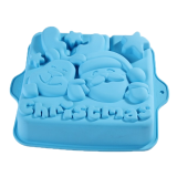 Molde Silicona Papa Noel y Reno Navidad