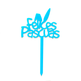 Topper Acrílico Felices Pascuas Colores Varios