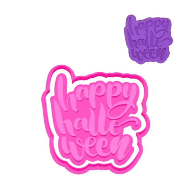 Cortador + Stamp Letra Happy Halloween