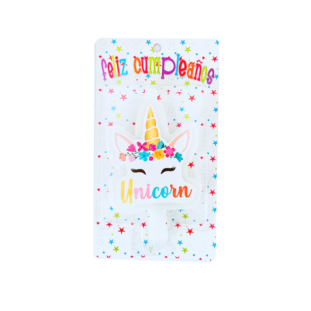 Vela con Diseño Unicornio