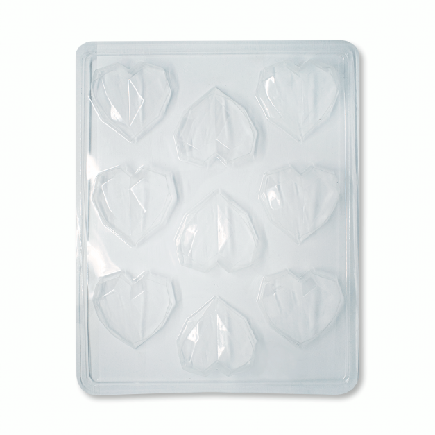 Molde Plástico Corazón Diamante x9